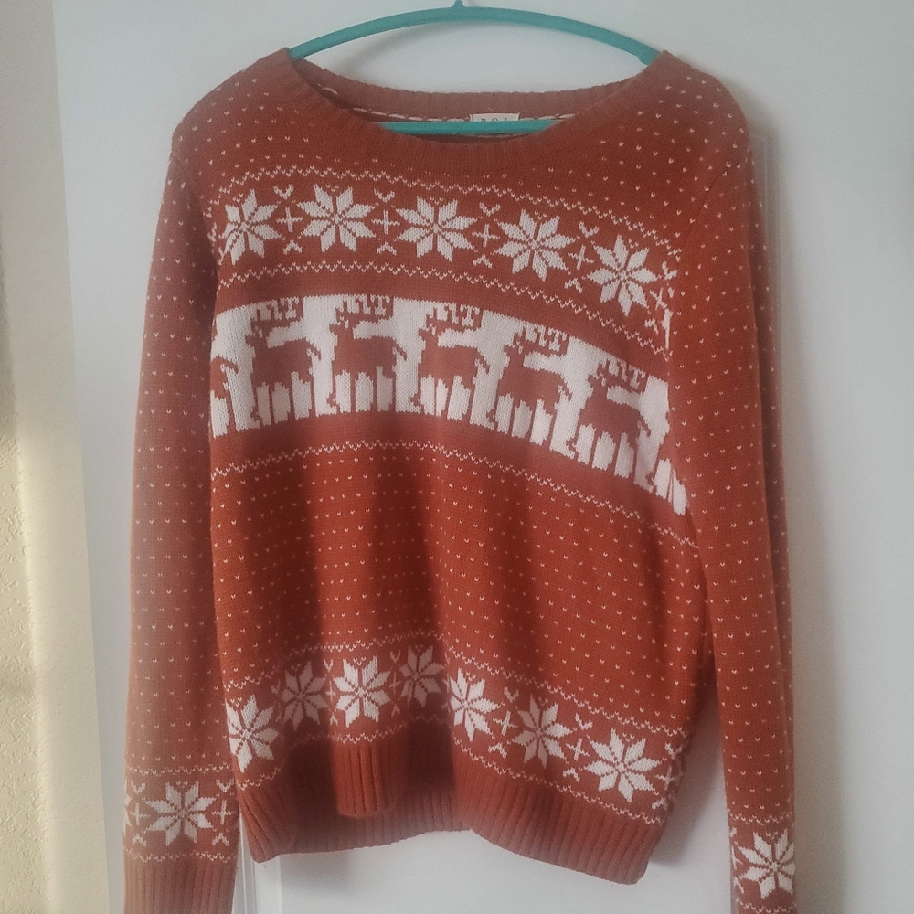 POL Rust Chrisrmas Sweater. Size medium.